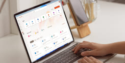Office 365 notebook mostrando as funcionalidade do office 365